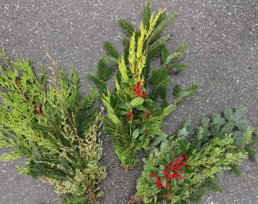 mixed evergreen bunches